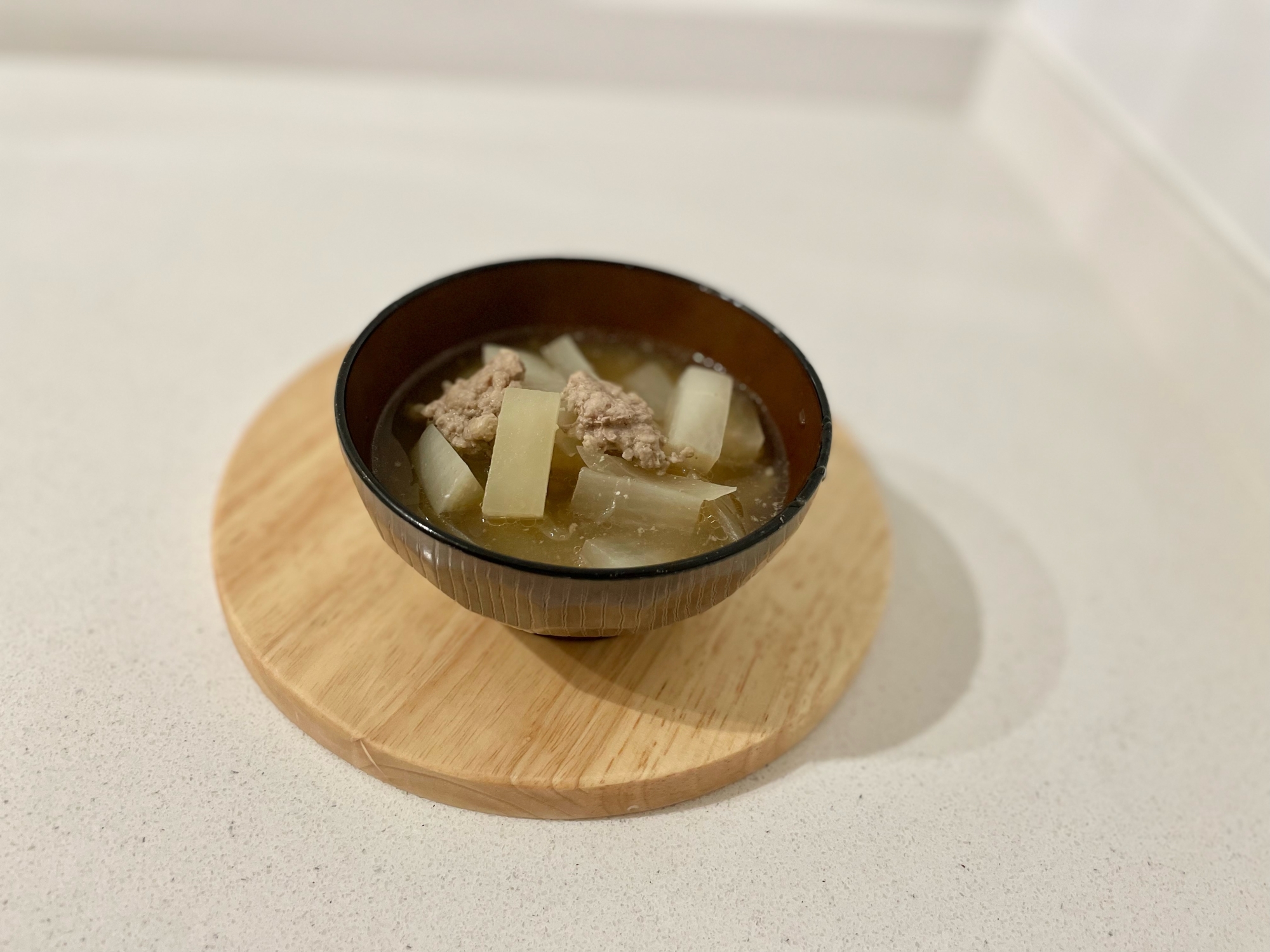 ひき肉で作る\時短豚汁/