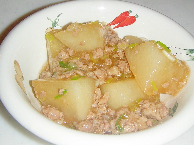 大根と挽肉のとろとろ煮