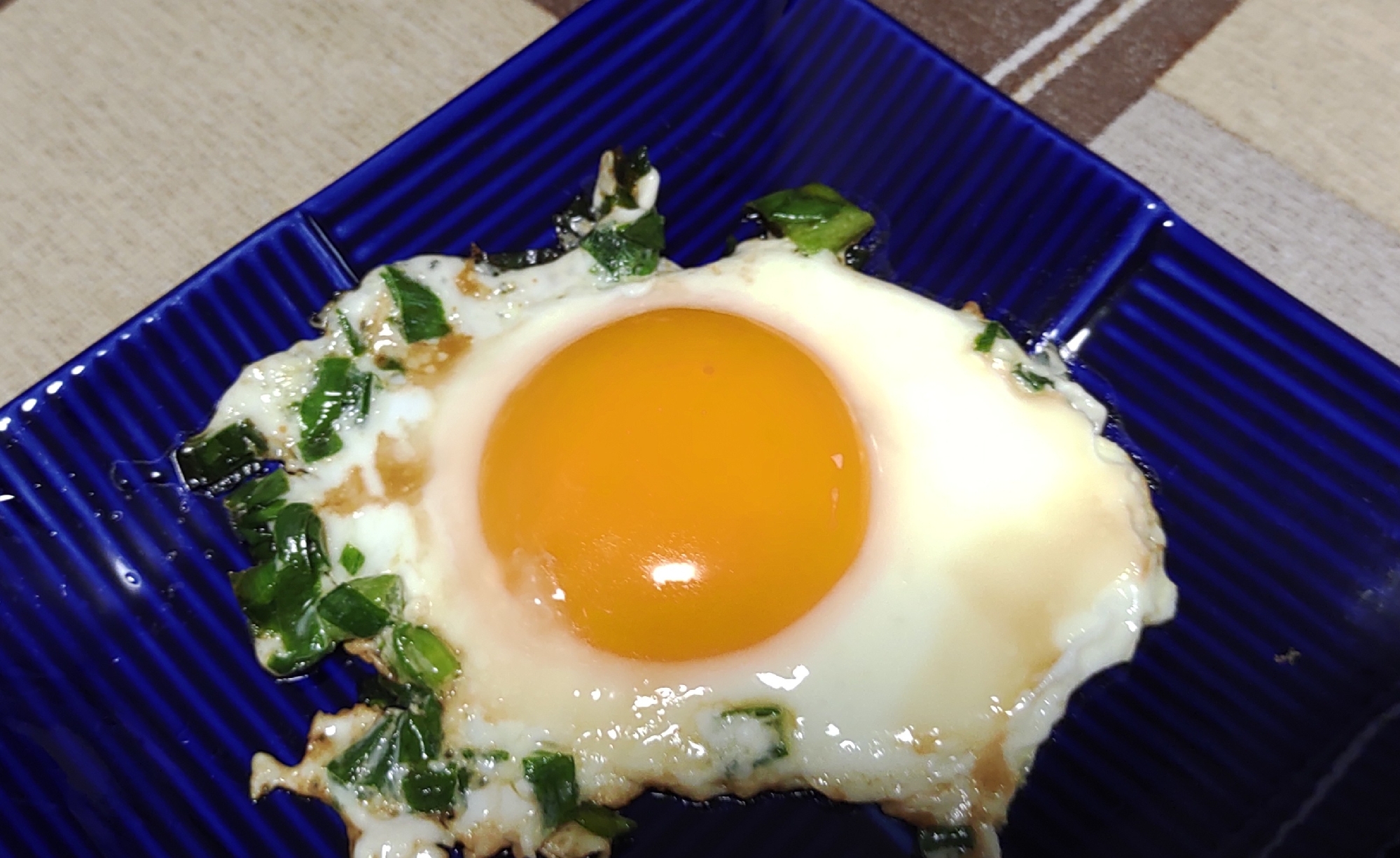 目玉焼きのネギ醤油焼き