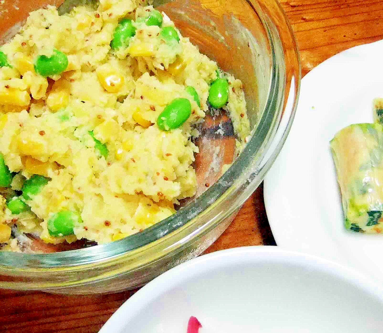 レンジで枝豆ポテトサラダ