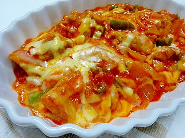 鶏肉のトマトチーズ煮