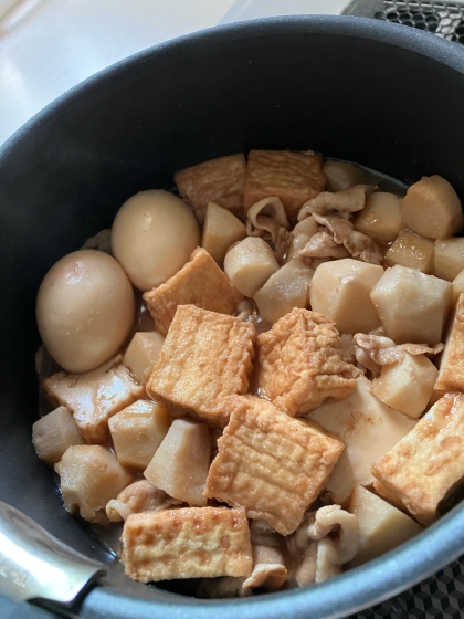 里芋と厚揚げゆで卵の煮物