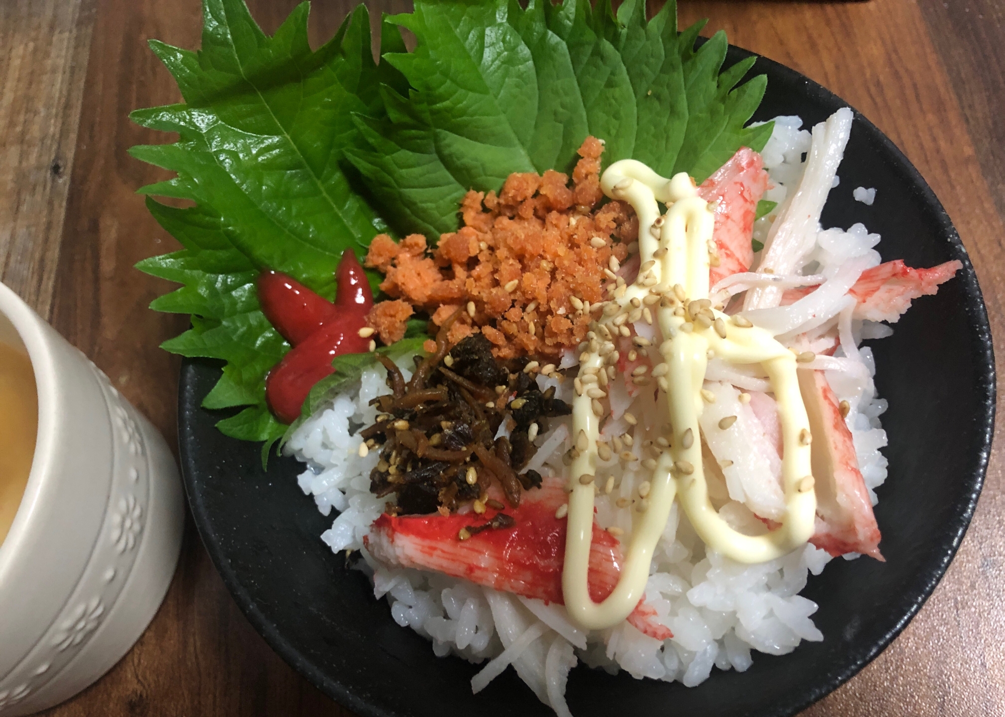 カニカマ＆鮭の大葉梅干しご飯