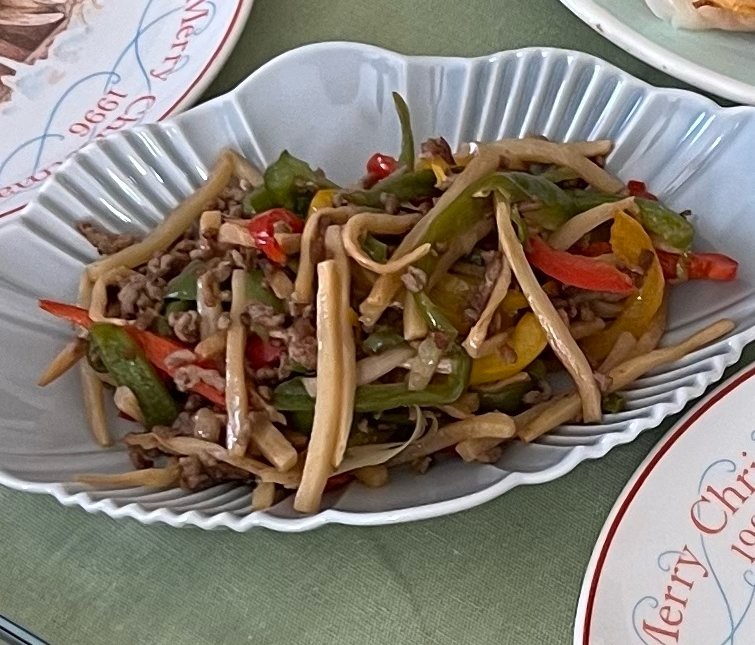 ひき肉で作る青椒肉絲