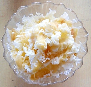 ヨーグルトを使ったかき氷 バナナヨーグルト レシピ 作り方 By ゆちぃな 楽天レシピ