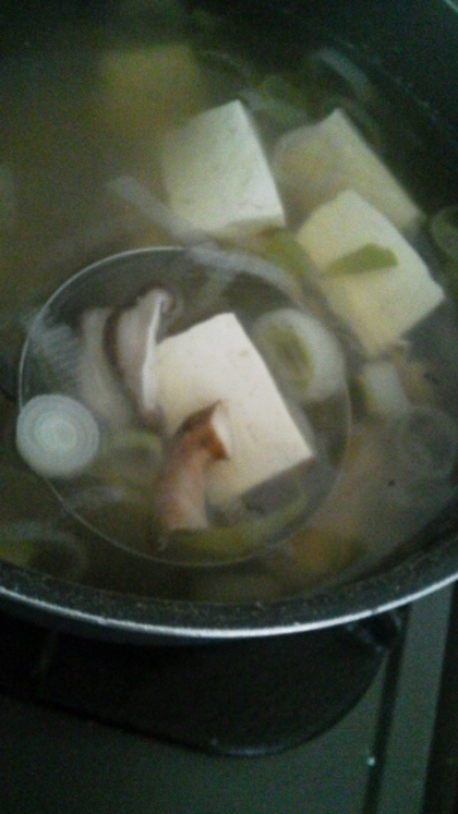 ネギと豆腐の中華スープ