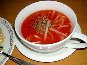 ヘルシー＆シンプル★もやしのトマトスープ