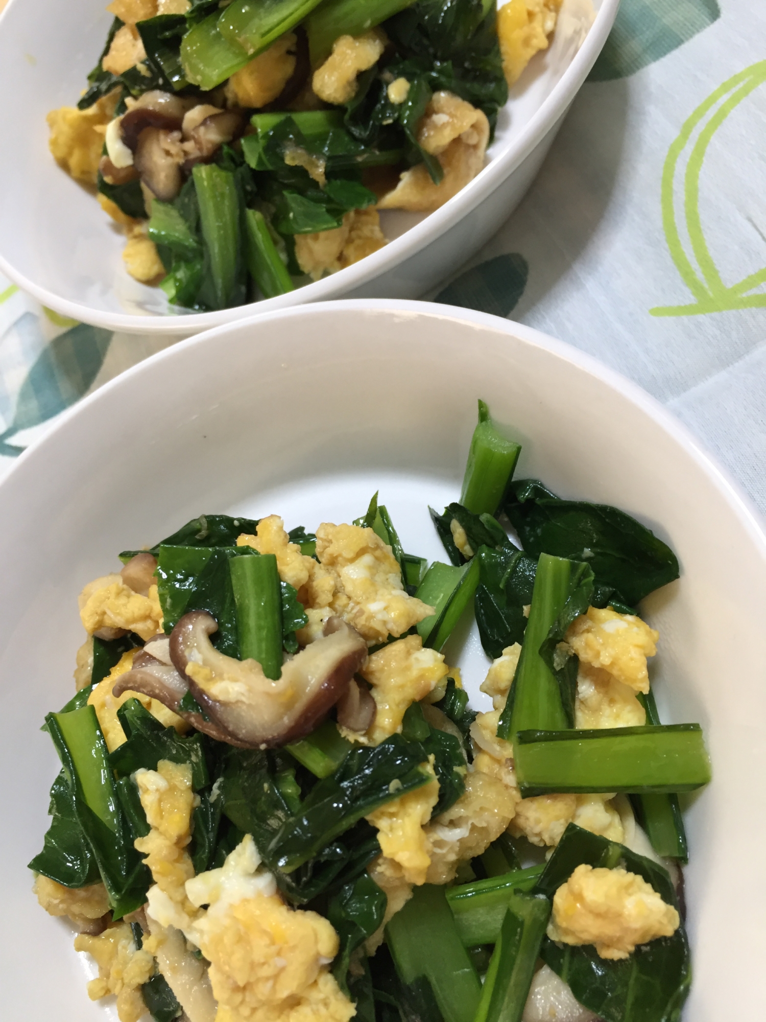 小松菜と卵の炒め物