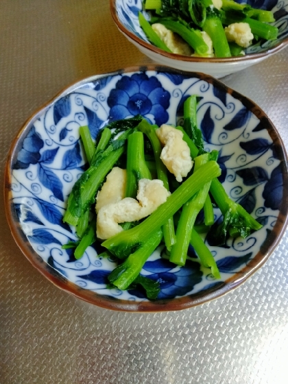 菜の花と油揚げの白だし炒め＋＋