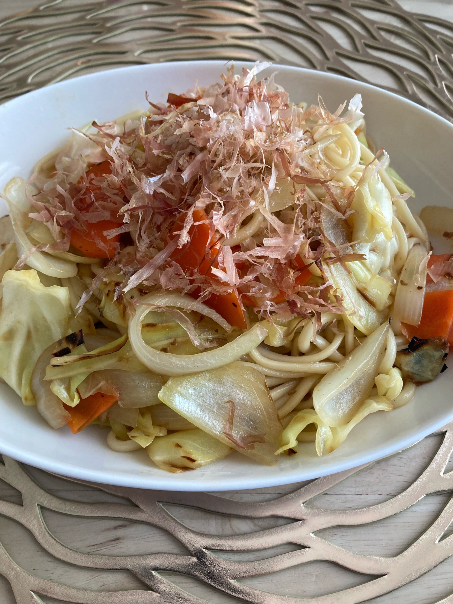 乾麺で和風焼きうどん