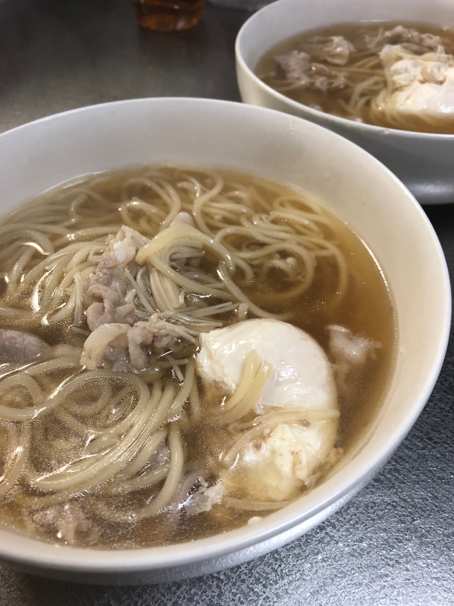 卵と豚肉のうどん