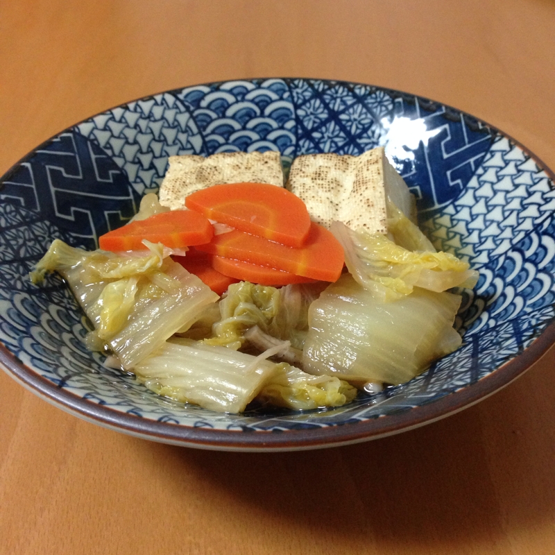 焼き豆腐と白菜の煮物♪