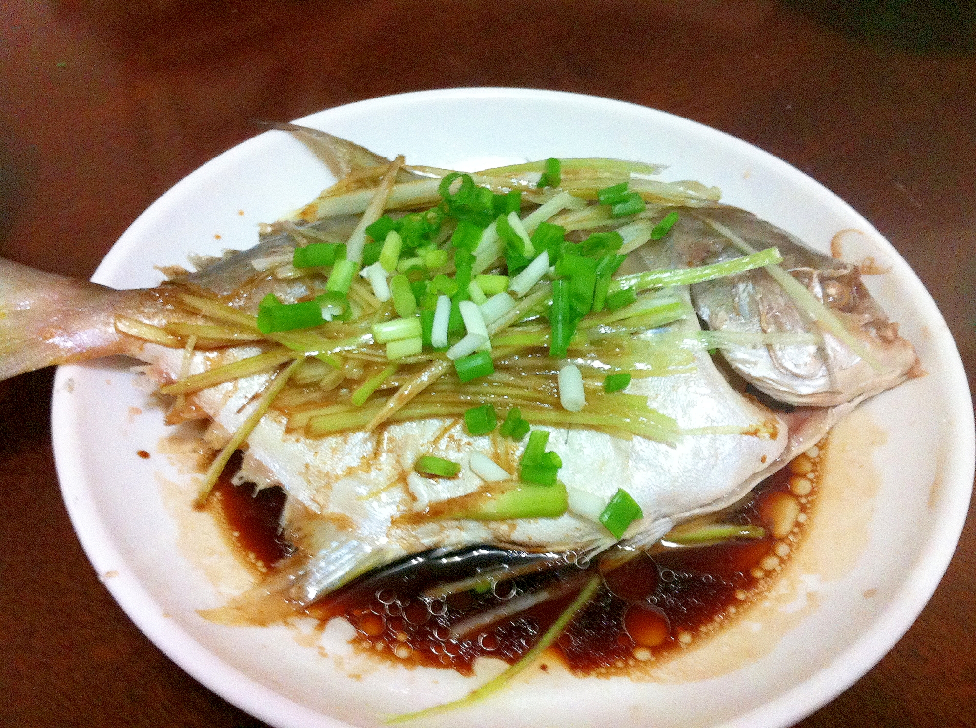 マナガツオのネギ醬油蒸し