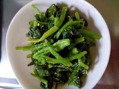 麺つゆでほうれん草のおひたし