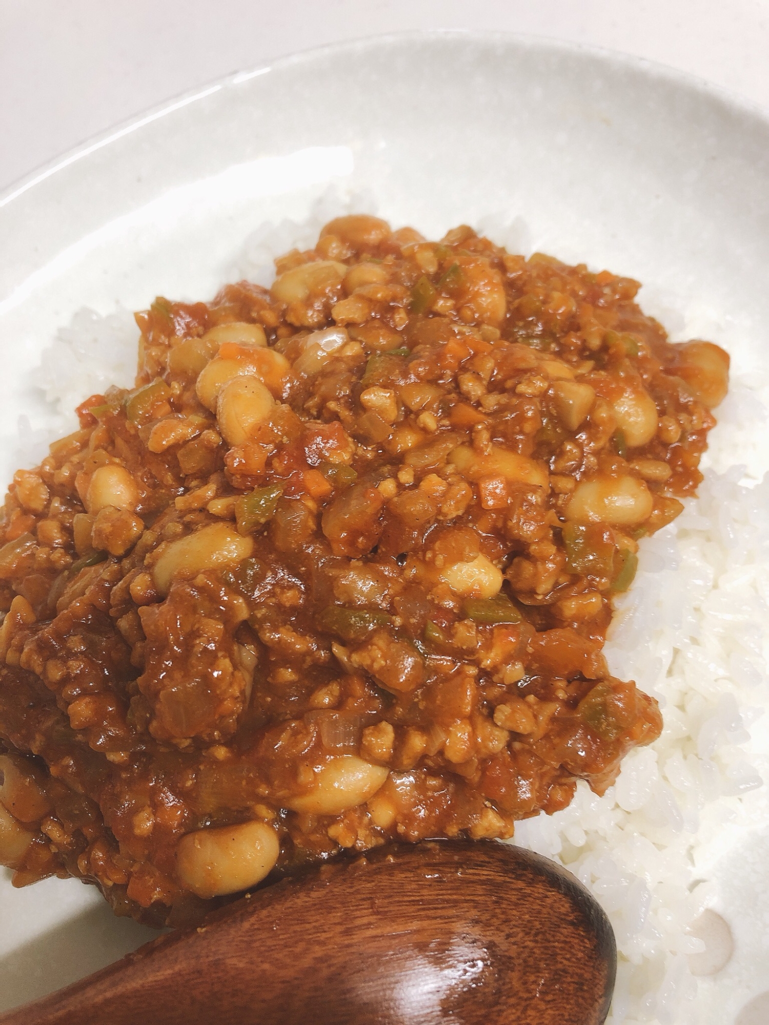 野菜たっぷり♪大豆とトマトのキーマカレー