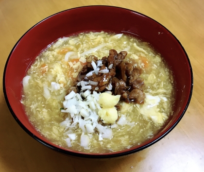 とろ～り肉たまあんかけうどん