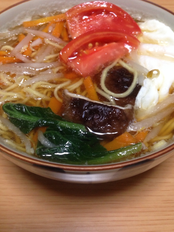 即席ラーメンで☆トマトラーメン(*^^*)