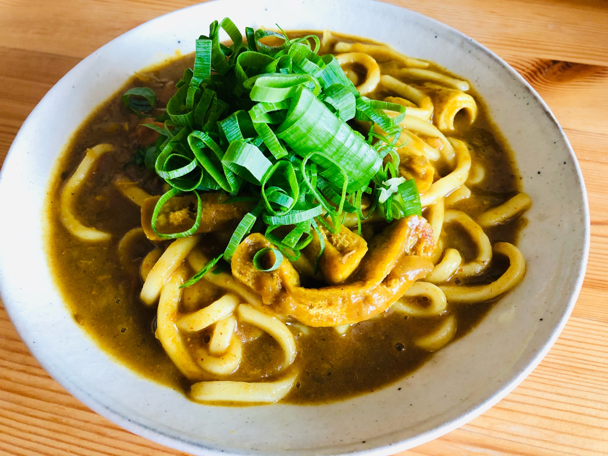 次の日の☆お揚げとちくわのカレーうどん