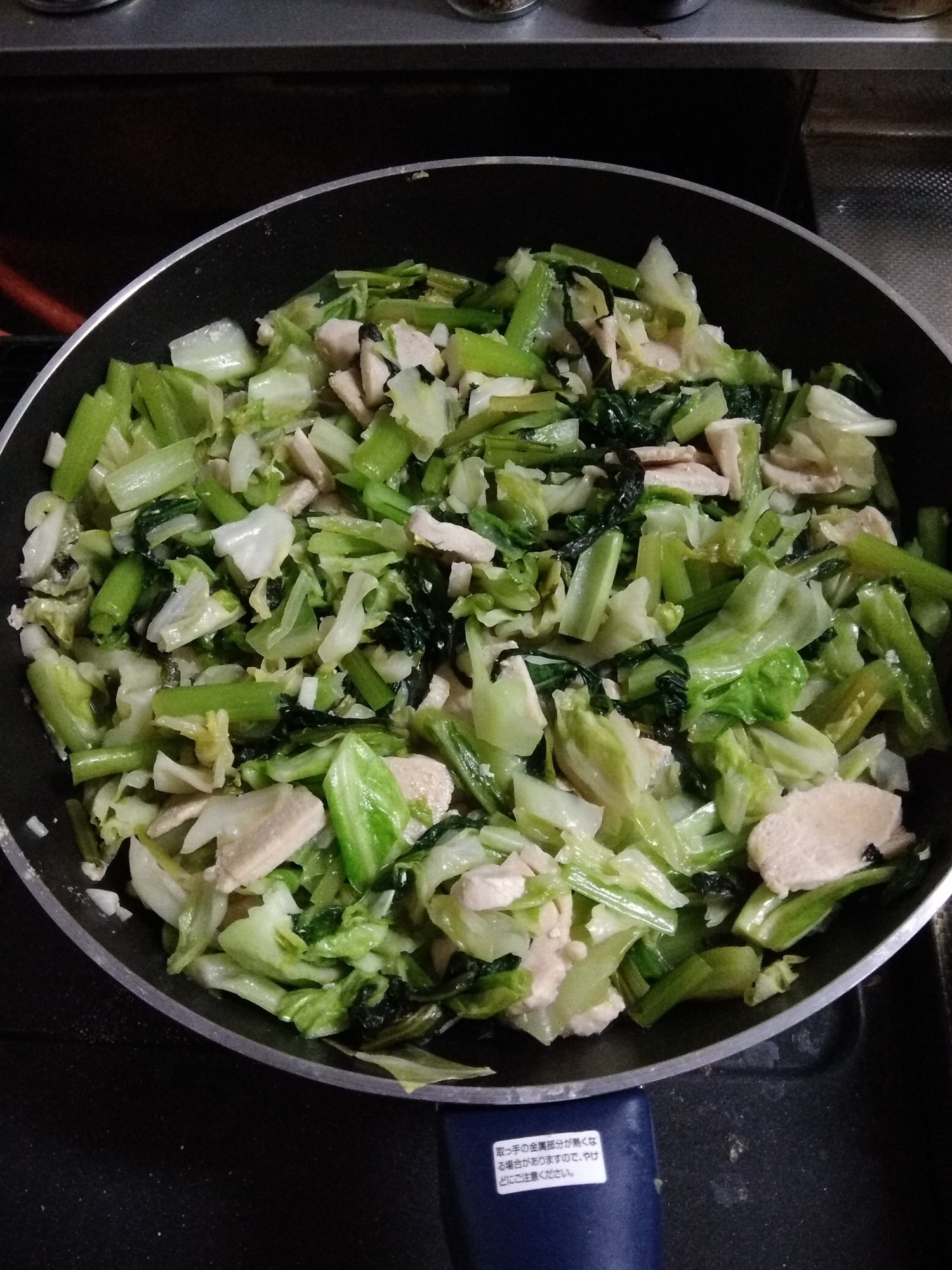 キャベツと小松菜の炒め煮