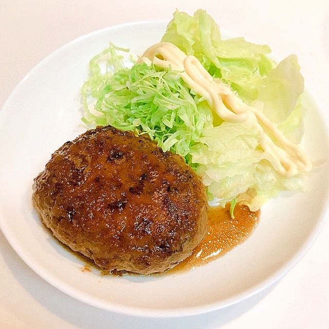 焼き肉のタレで☆ごぼうと椎茸のハンバーグ