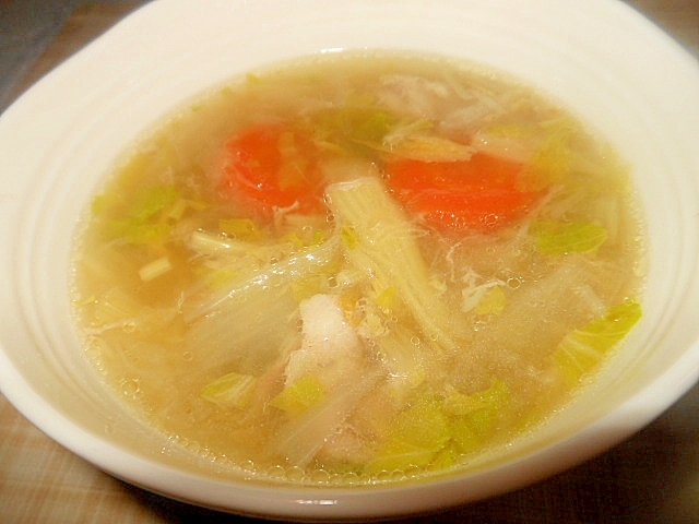 圧力鍋で野菜と豚肉のコンソメスープ