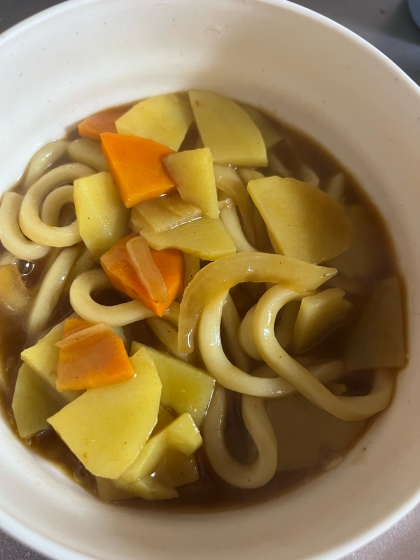 じゃがいもと玉ねぎとにんじんの和風カレーうどん