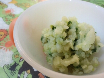 青梗菜とジャガイモのミルクサラダ☆離乳食