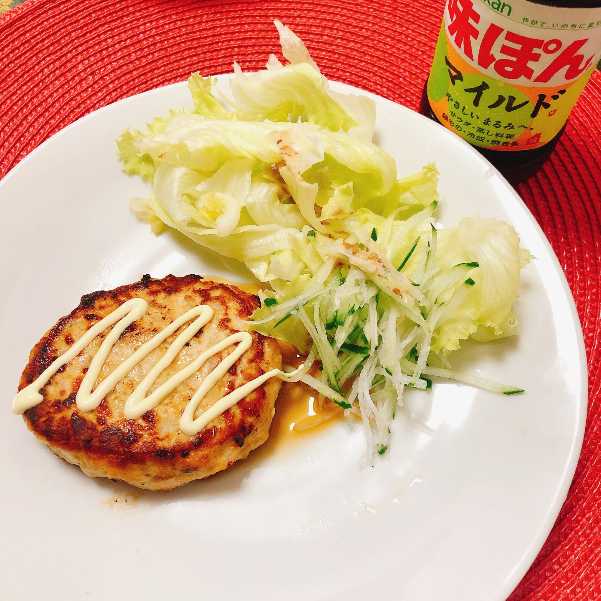 味ぽんマヨ♪つくねハンバーグ