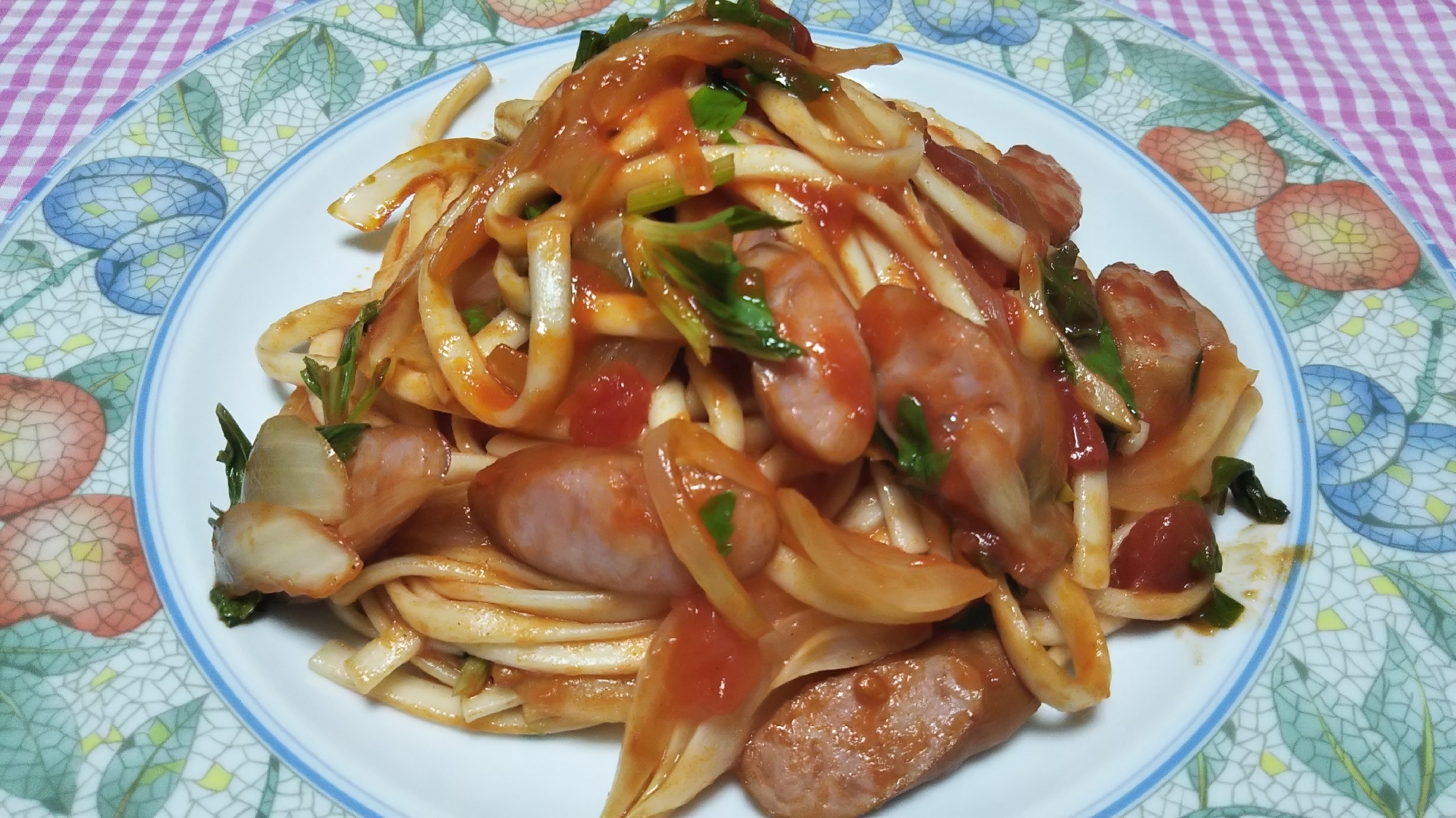 ナポリタン風焼きうどん☆