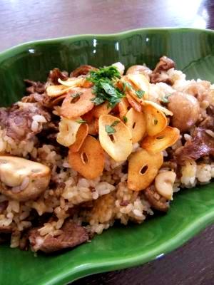 ステーキハウス風★超ガーリックライス