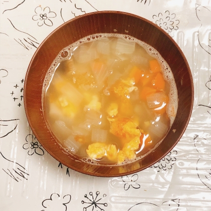 胃腸に優しい✨野菜と卵の味噌汁✨