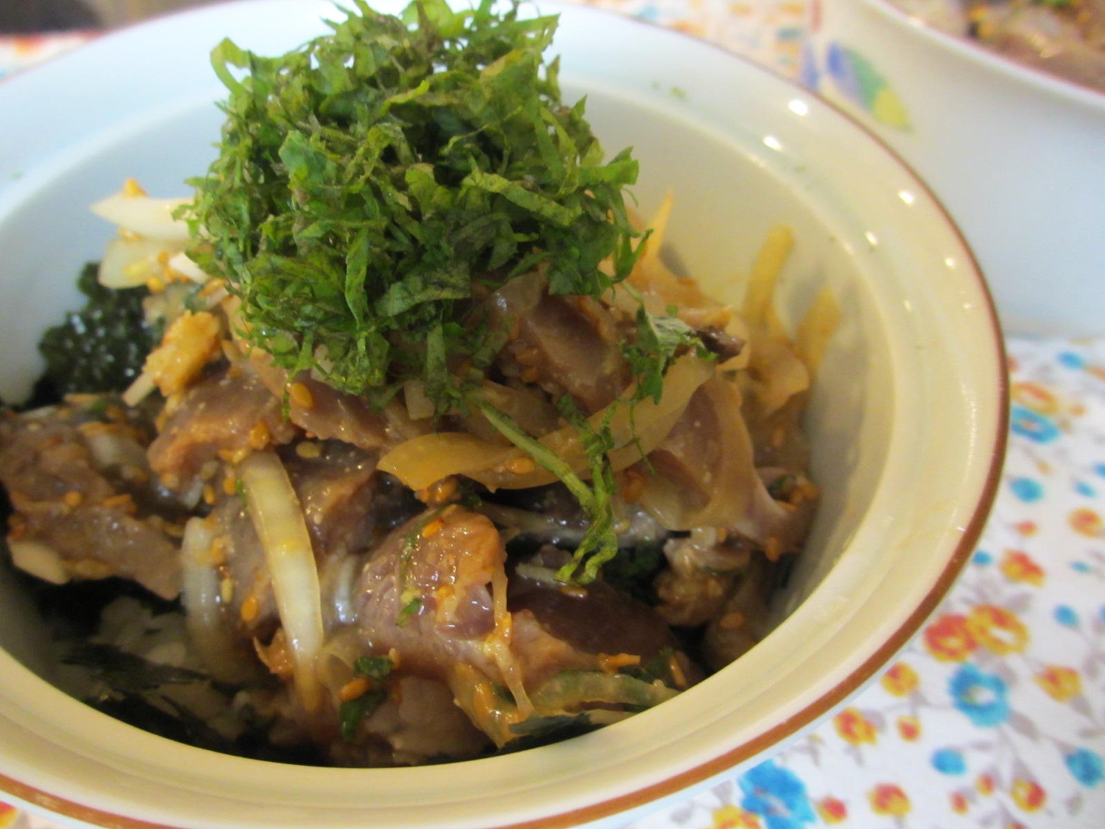 鰹のしそ漬け丼