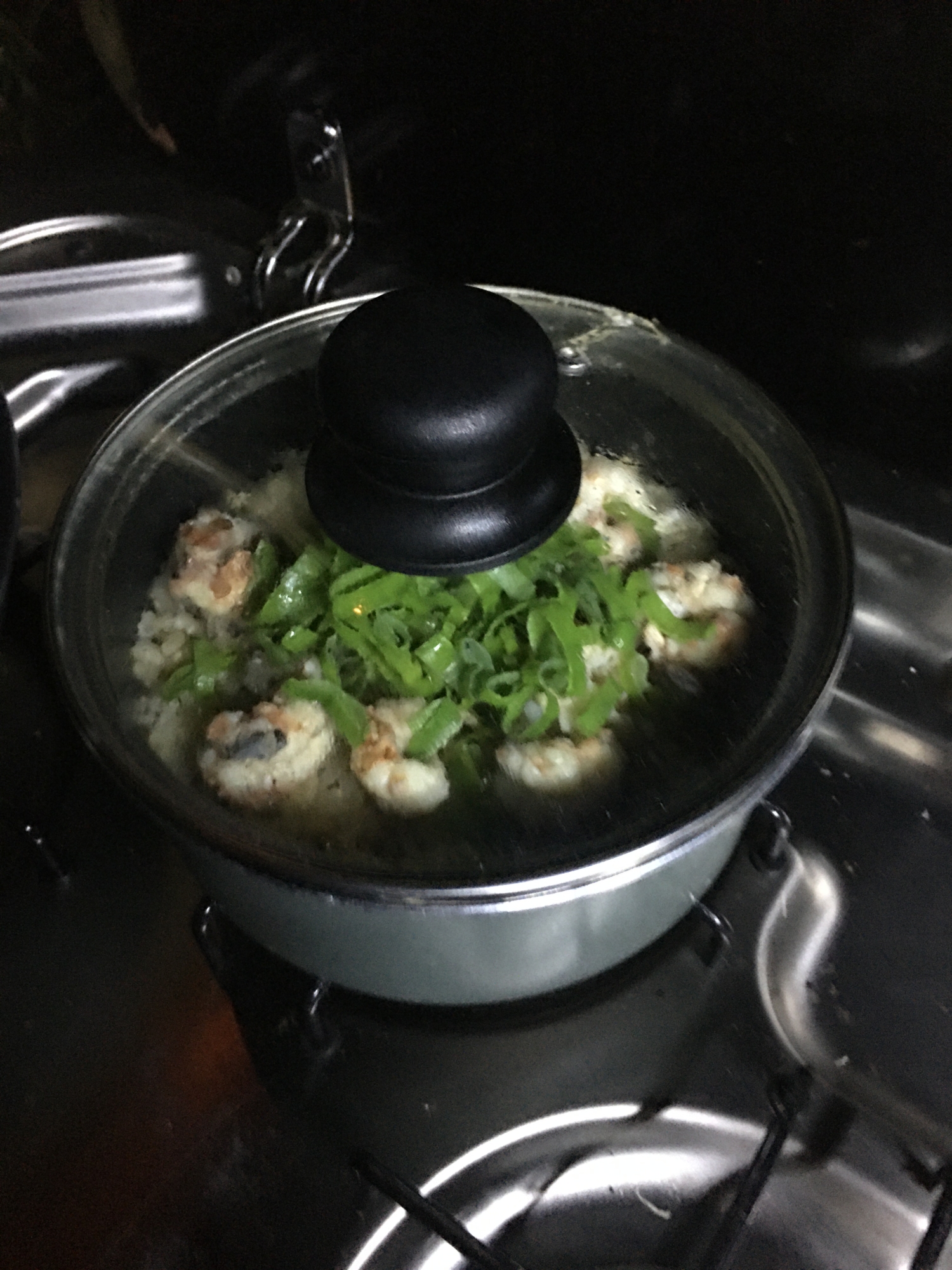 お鍋でシンプル、ヤビご飯
