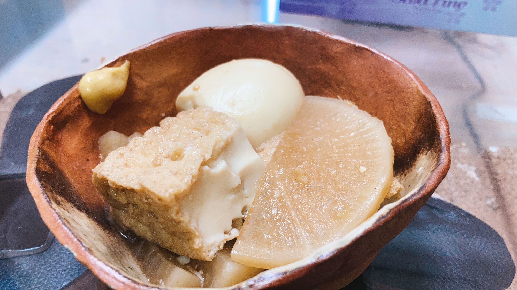 大根と厚揚げとゆで卵の煮物