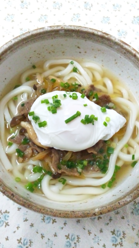 とろ～り卵の肉うどん