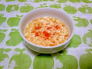 <離乳食中期>豆腐入りトマトチキンスープ
