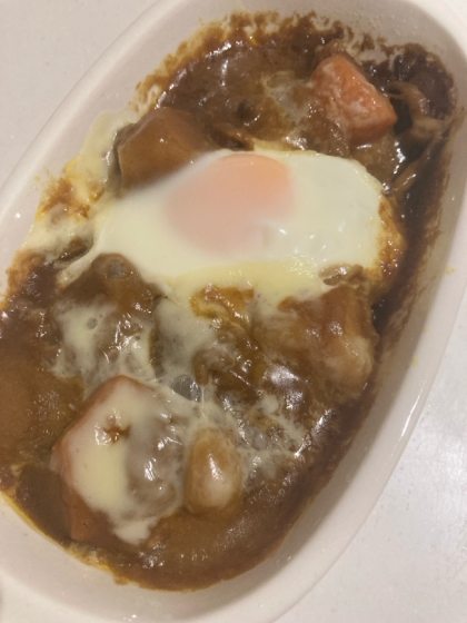 簡単バターライスで♪焼きカレードリア