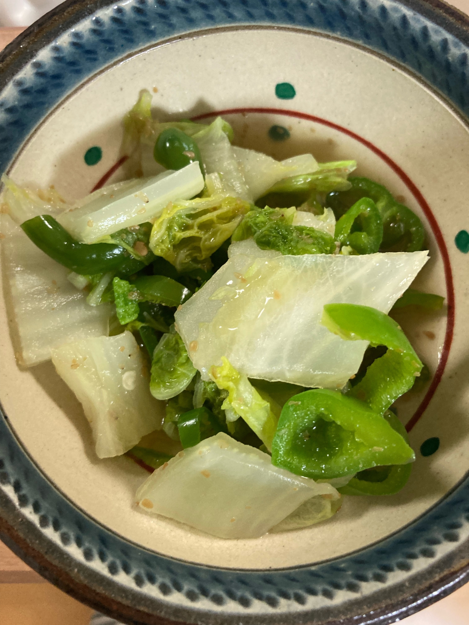 白菜とピーマンのおひたし