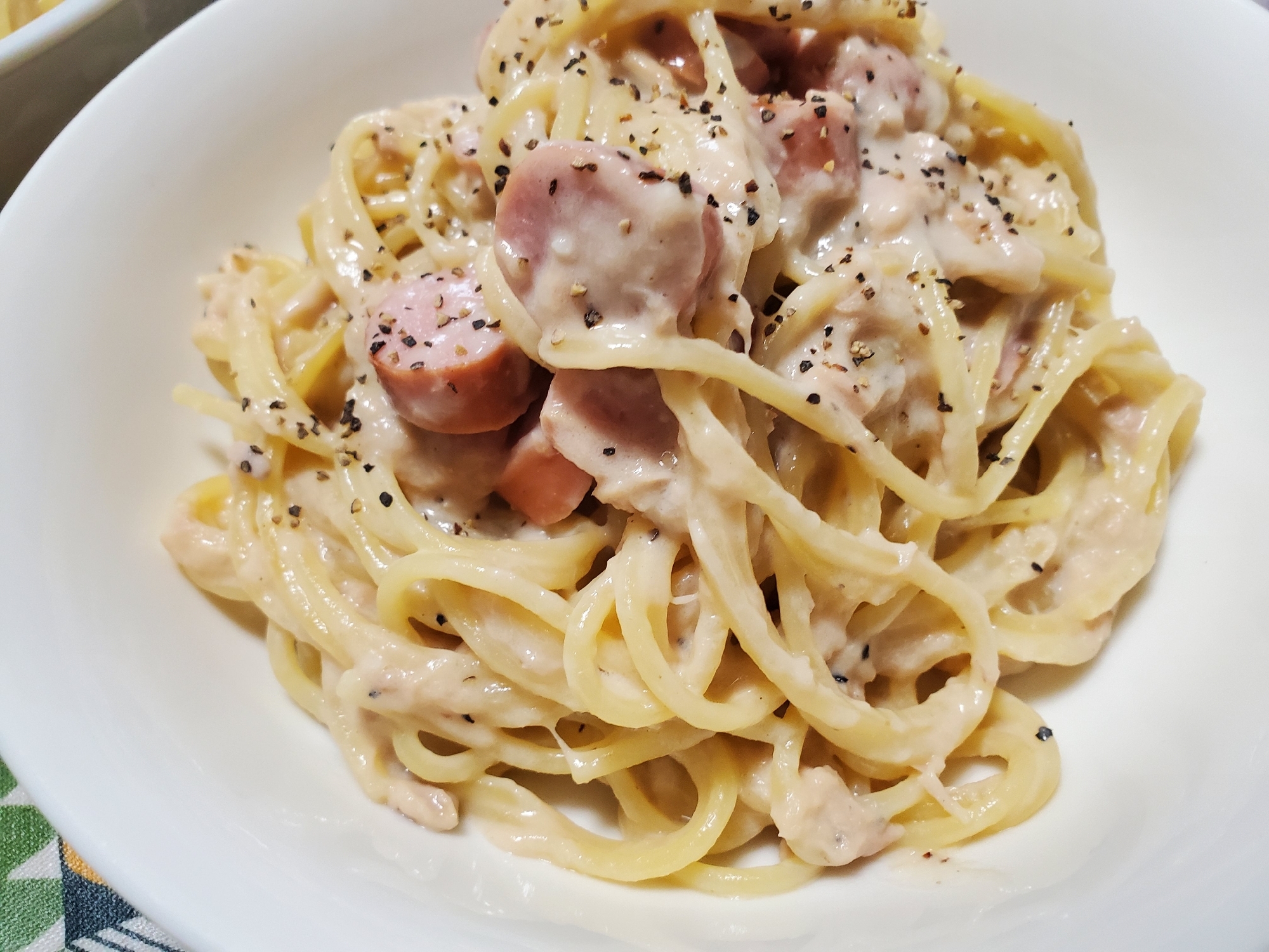 ツナのクリームパスタ