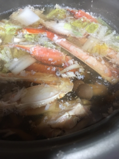 ダイショーかにすきスープの素で簡単かに鍋