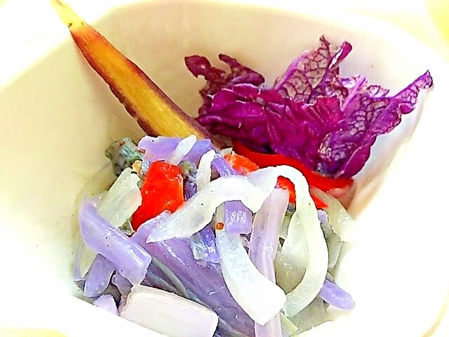 紫白菜☆玉葱炒め和え