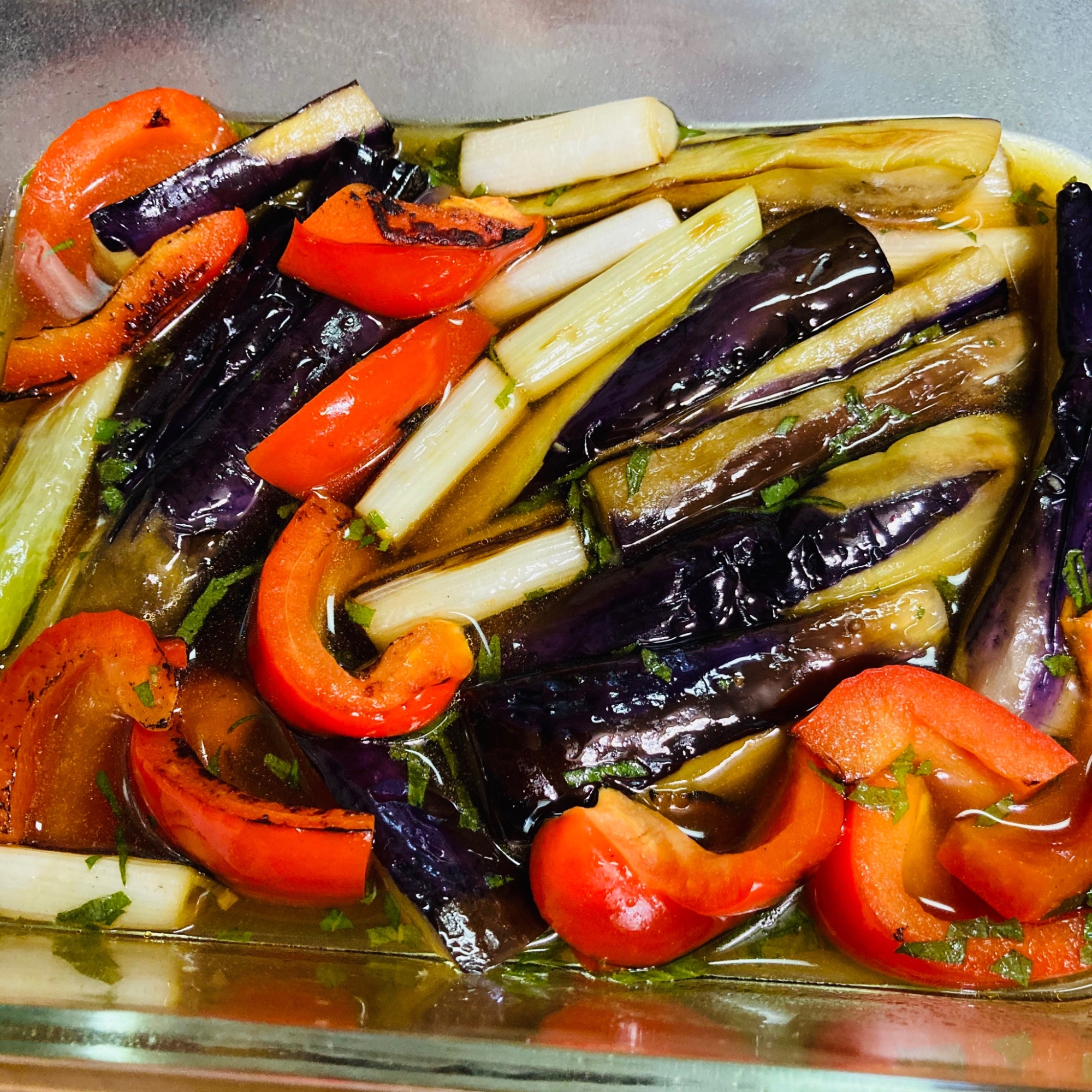 揚げずに簡単⭐️夏野菜の焼き浸し