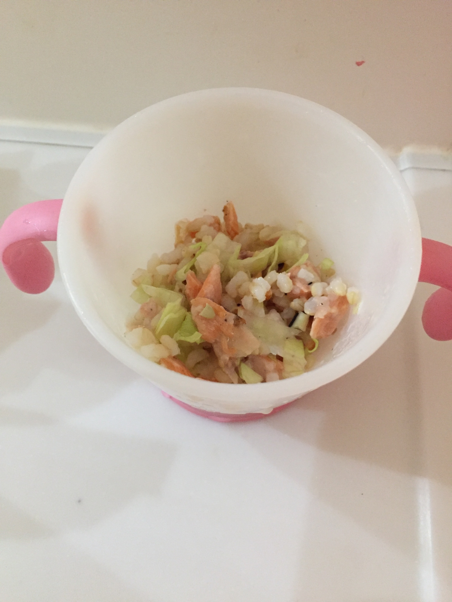 幼児食に 焼き鮭とレタスのシンプル混ぜご飯 レシピ 作り方 By へんてこへんてこママ 楽天レシピ