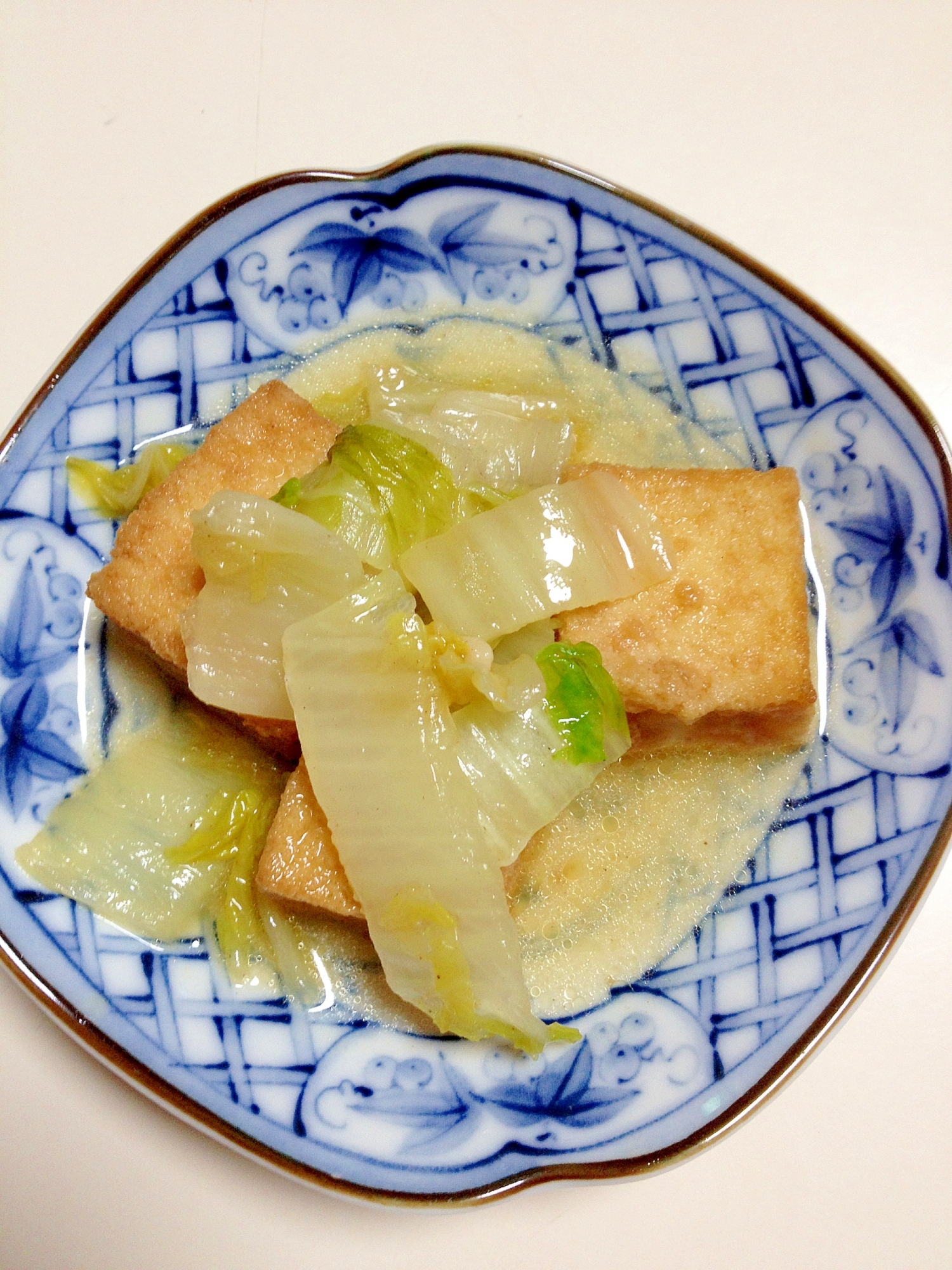 厚揚げと白菜の煮物