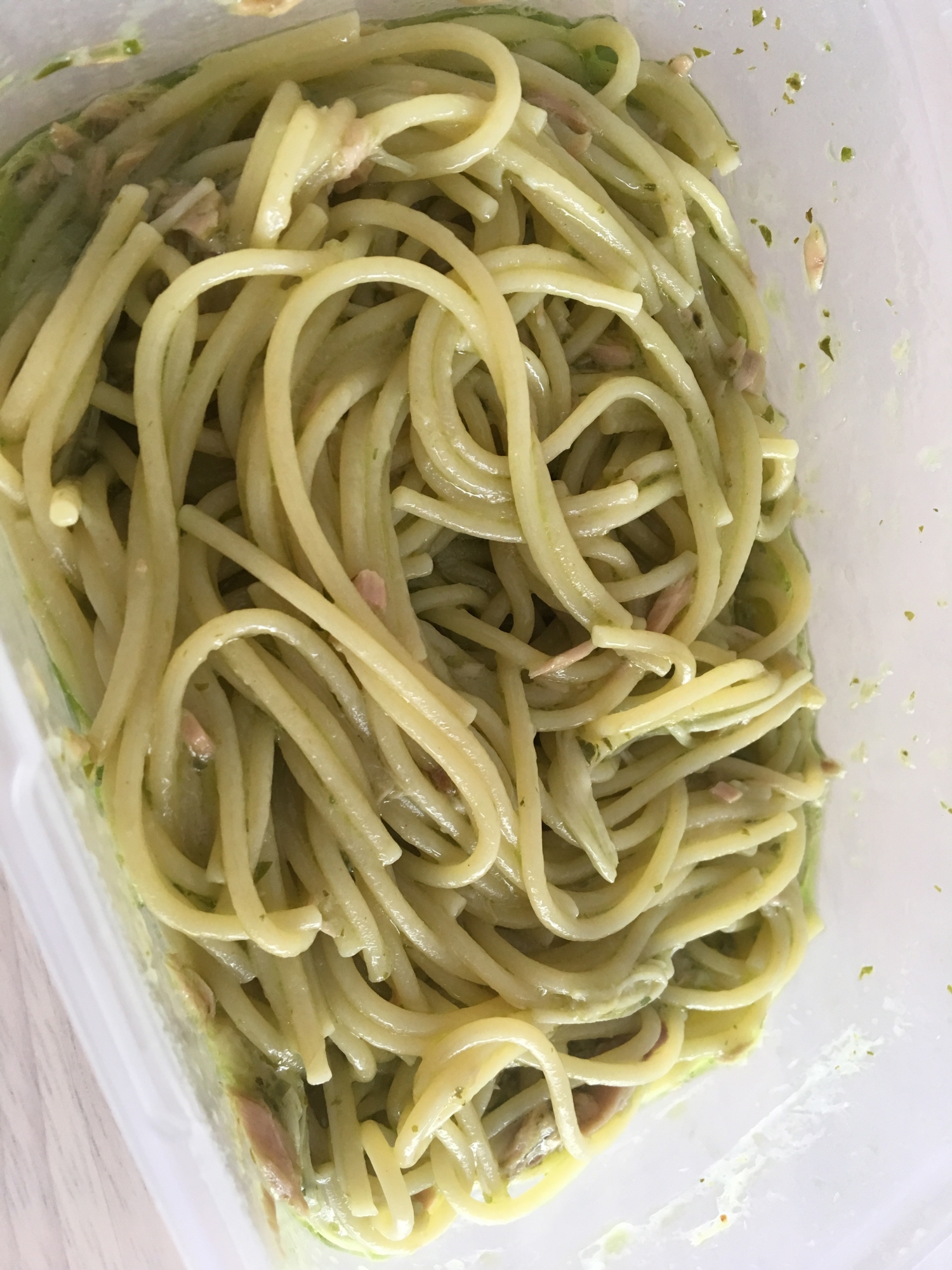 レンジで！バジル風パスタ