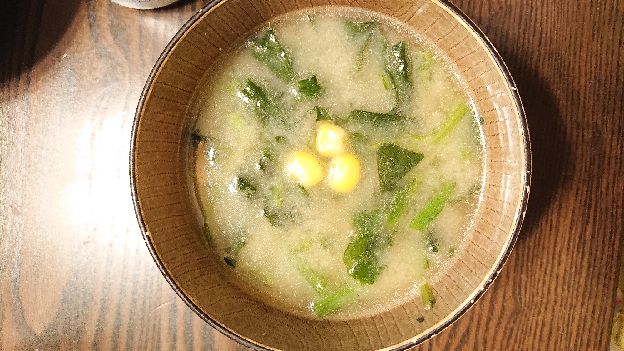 コーンとほうれん草のバター味噌汁 レシピ 作り方 By ともみん 楽天レシピ