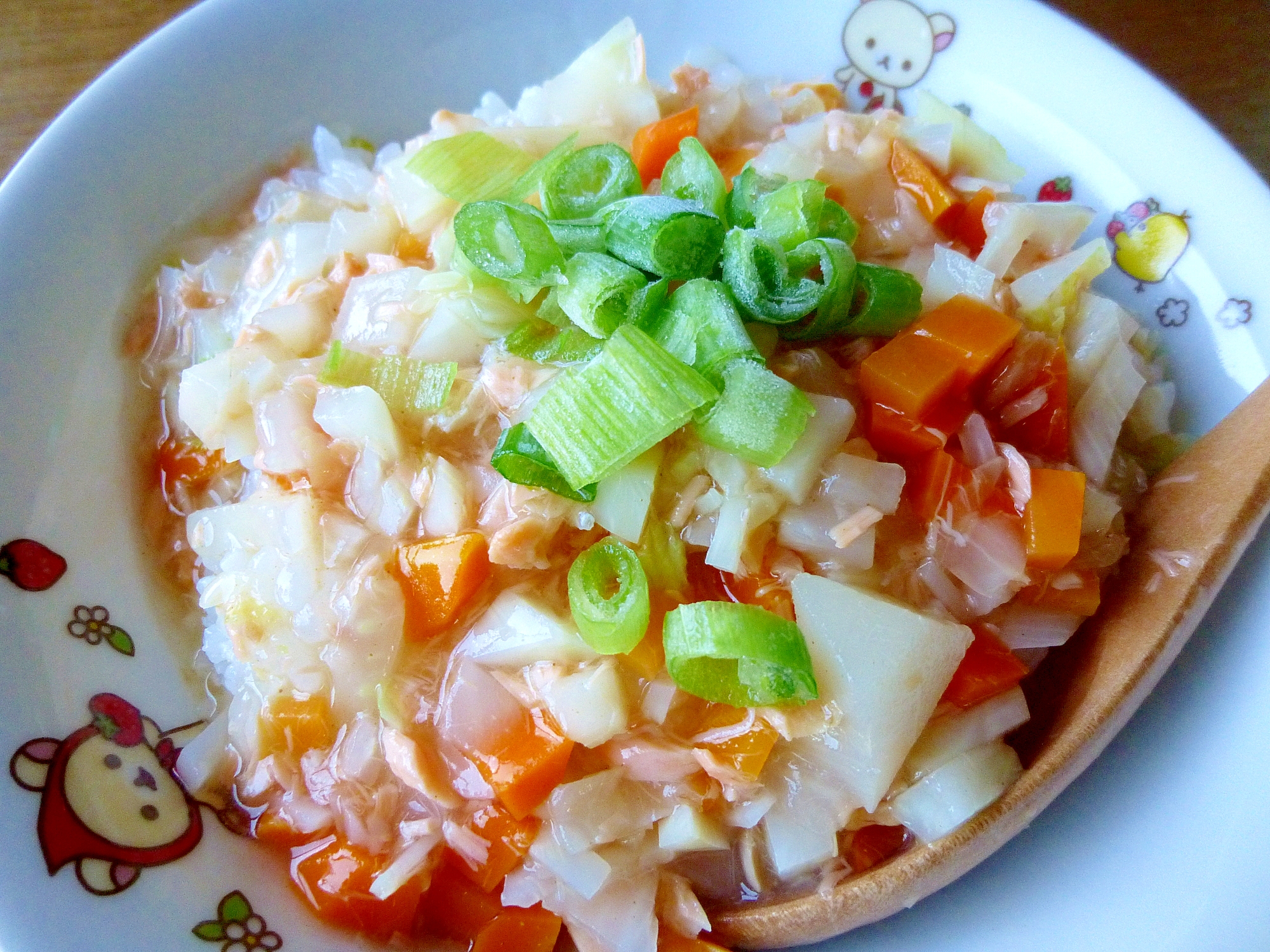 (゜))<<鮭と野菜のあんかけ丼(゜))<<