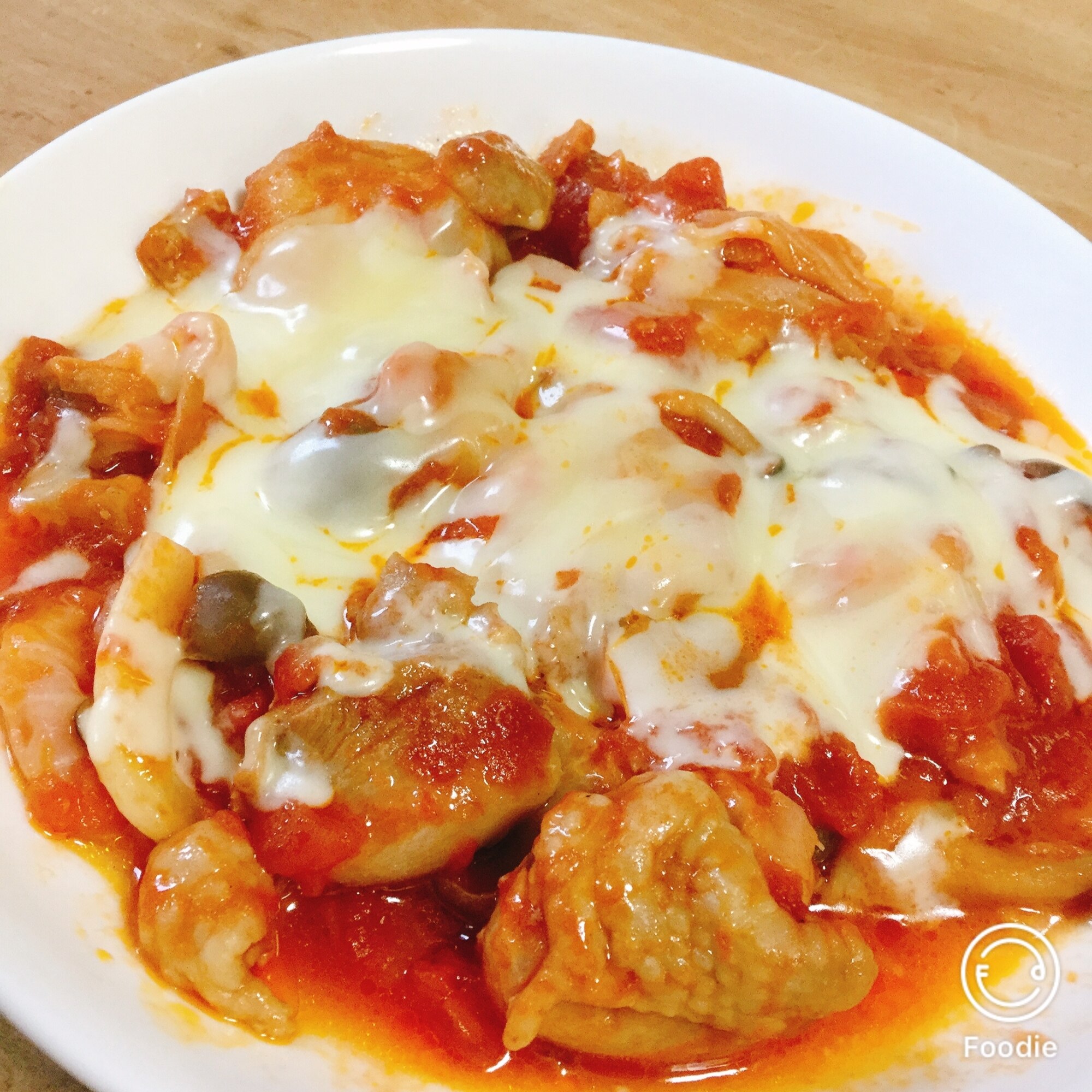 野菜たっぷり 鶏肉のトマトチーズ煮込み レシピ 作り方 By みうママ 楽天レシピ