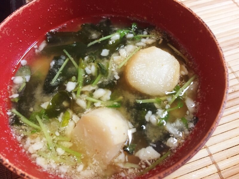 インスタント味噌汁で！ショウガおから汁 レシピ・作り方 by たかまさ