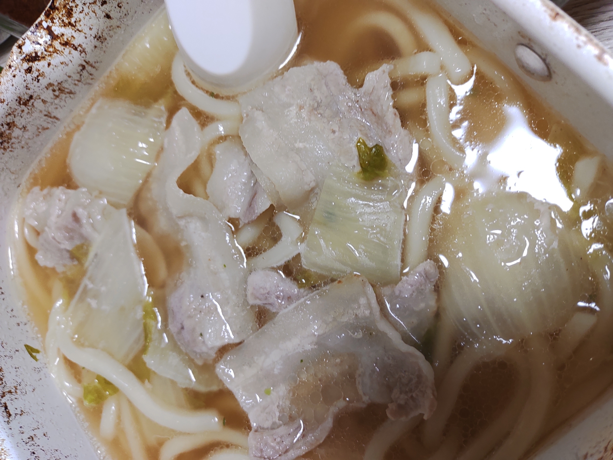 白菜と豚バラのうどん